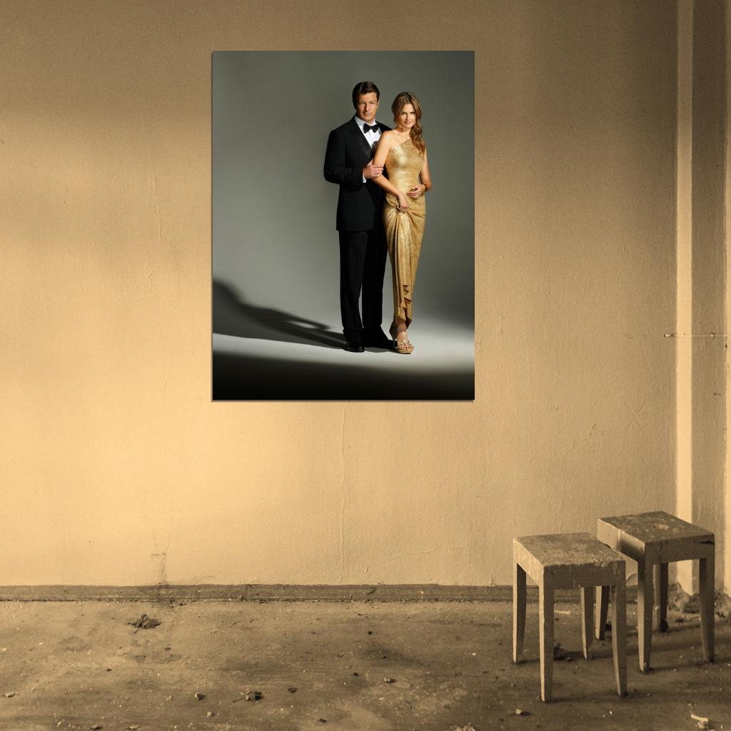 Castle Nathan Fillion Stana Katic TV Series Wall Art Print Poster