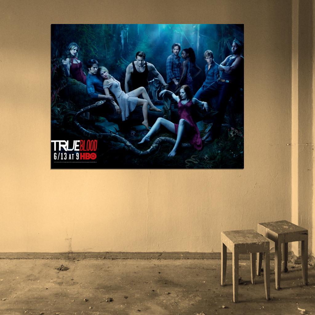 True Blood Cast Characters TV Series Wall Art Print Poster