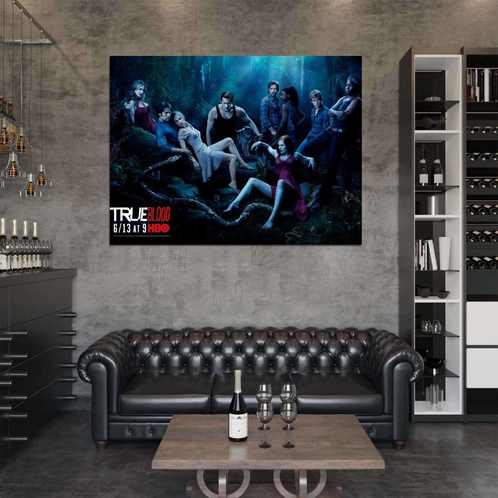 True Blood Cast Characters TV Series Wall Art Print Poster