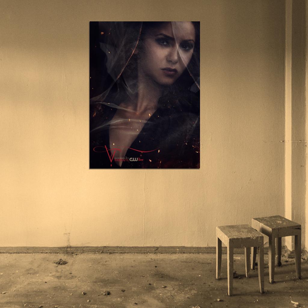 The Vampire Diaries Elena Gilbert Nina Dobrev TV Series Wall Art Print Poster