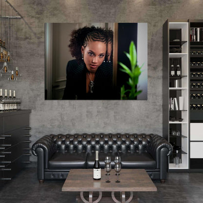 Alicia Keys R&B Singer Music Art Wall Art Print Poster