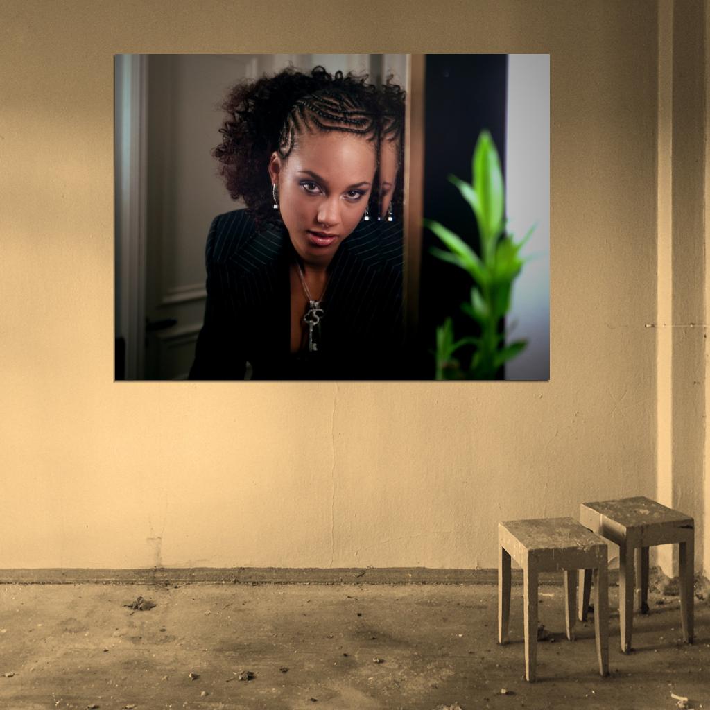 Alicia Keys R&B Singer Music Art Wall Art Print Poster