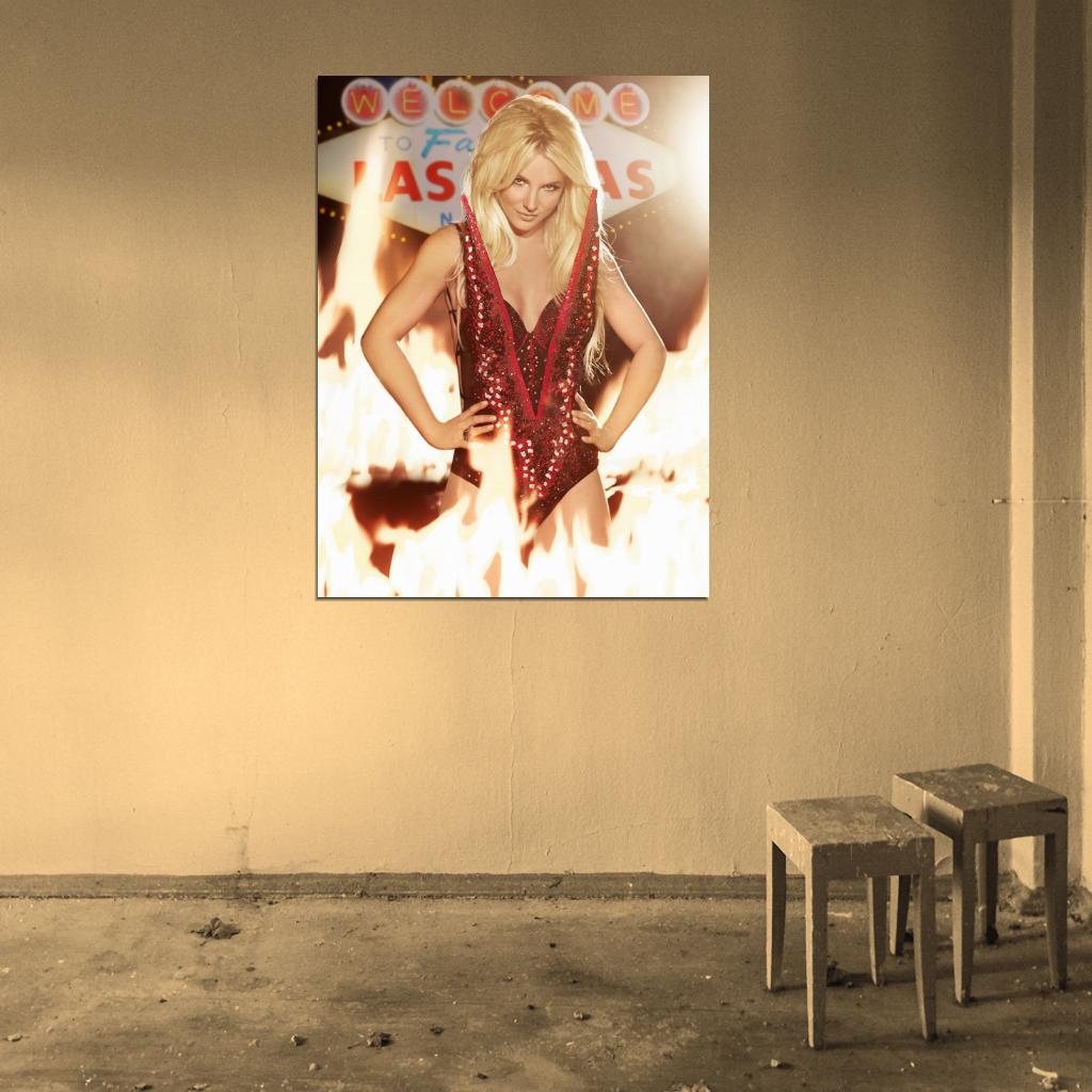 Britney Spears Hot Fire Pop Singer Music Art Wall Art Print Poster