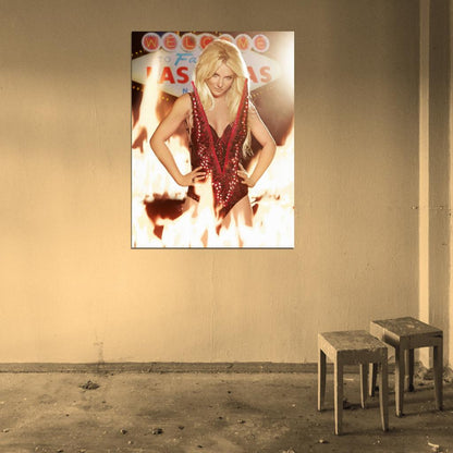 Britney Spears Hot Fire Pop Singer Music Art Wall Art Print Poster