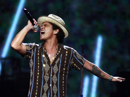 Bruno Mars Pop R&B Singer Music Art Wall Art Print Poster
