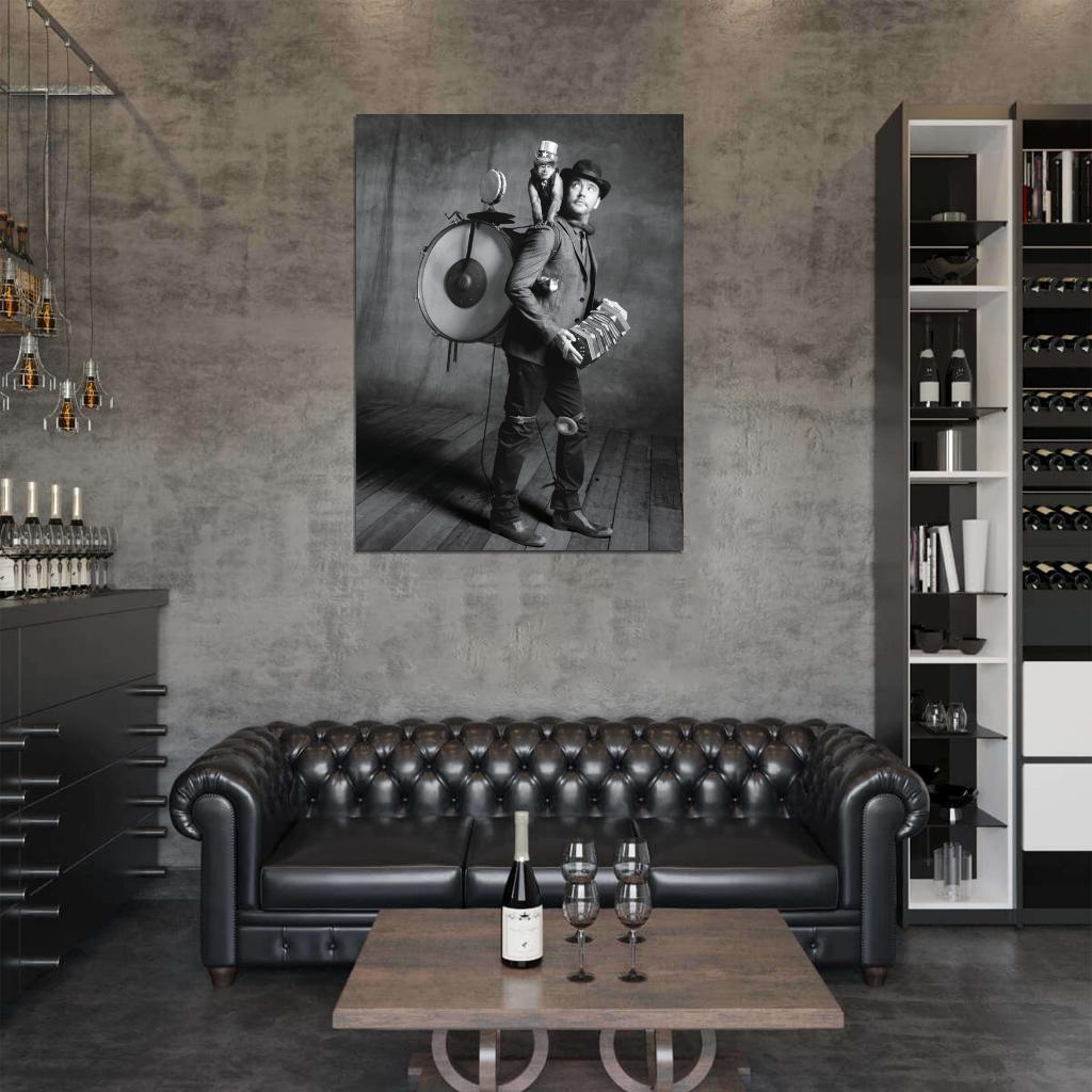 Dave Matthews Funny Monkey Music BW Art Wall Art Print Poster