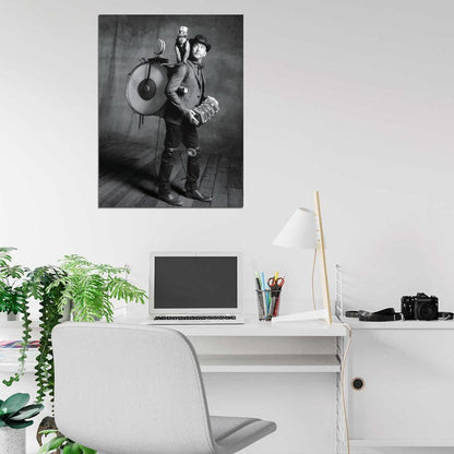 Dave Matthews Funny Monkey Music BW Art Wall Art Print Poster
