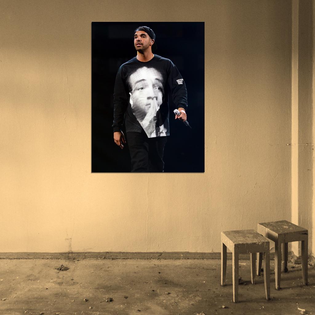 Drake Hip Hop Singer Rapper Music Art Wall Art Print Poster
