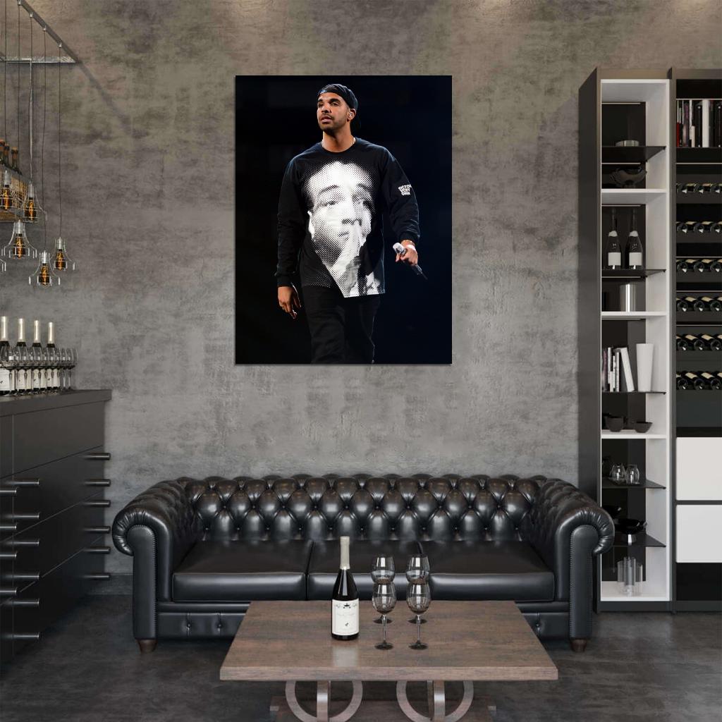 Drake Hip Hop Singer Rapper Music Art Wall Art Print Poster