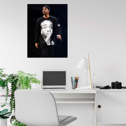 Drake Hip Hop Singer Rapper Music Art Wall Art Print Poster