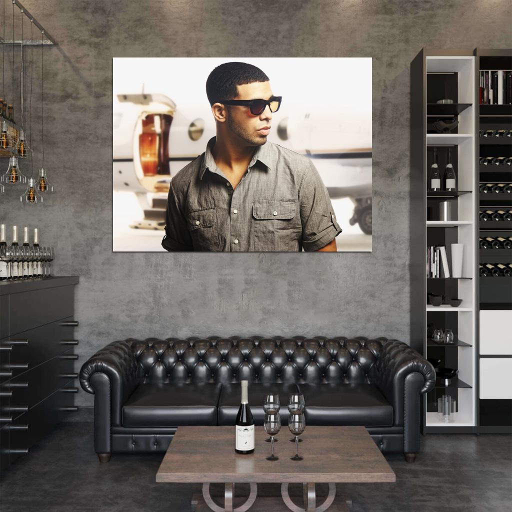 Drake Sunglass Hip Hop Singer Music Art Wall Art Print Poster