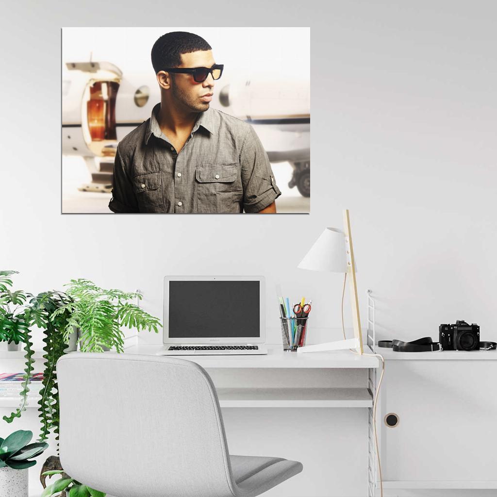 Drake Sunglass Hip Hop Singer Music Art Wall Art Print Poster