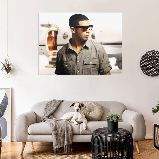 Drake Sunglass Hip Hop Singer Music Art Wall Art Print Poster