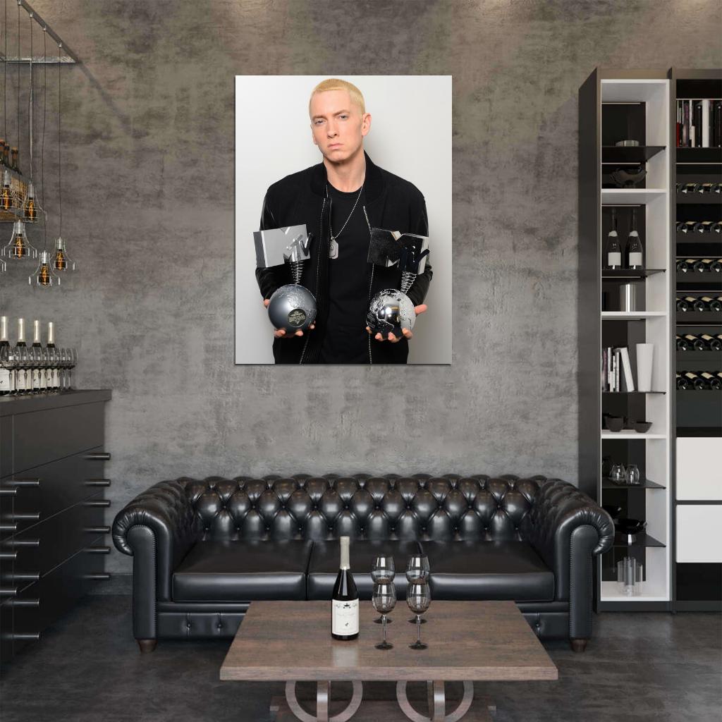 Eminem Music Awards Hip Hop Singer Rapper Music Art Wall Art Print Poster