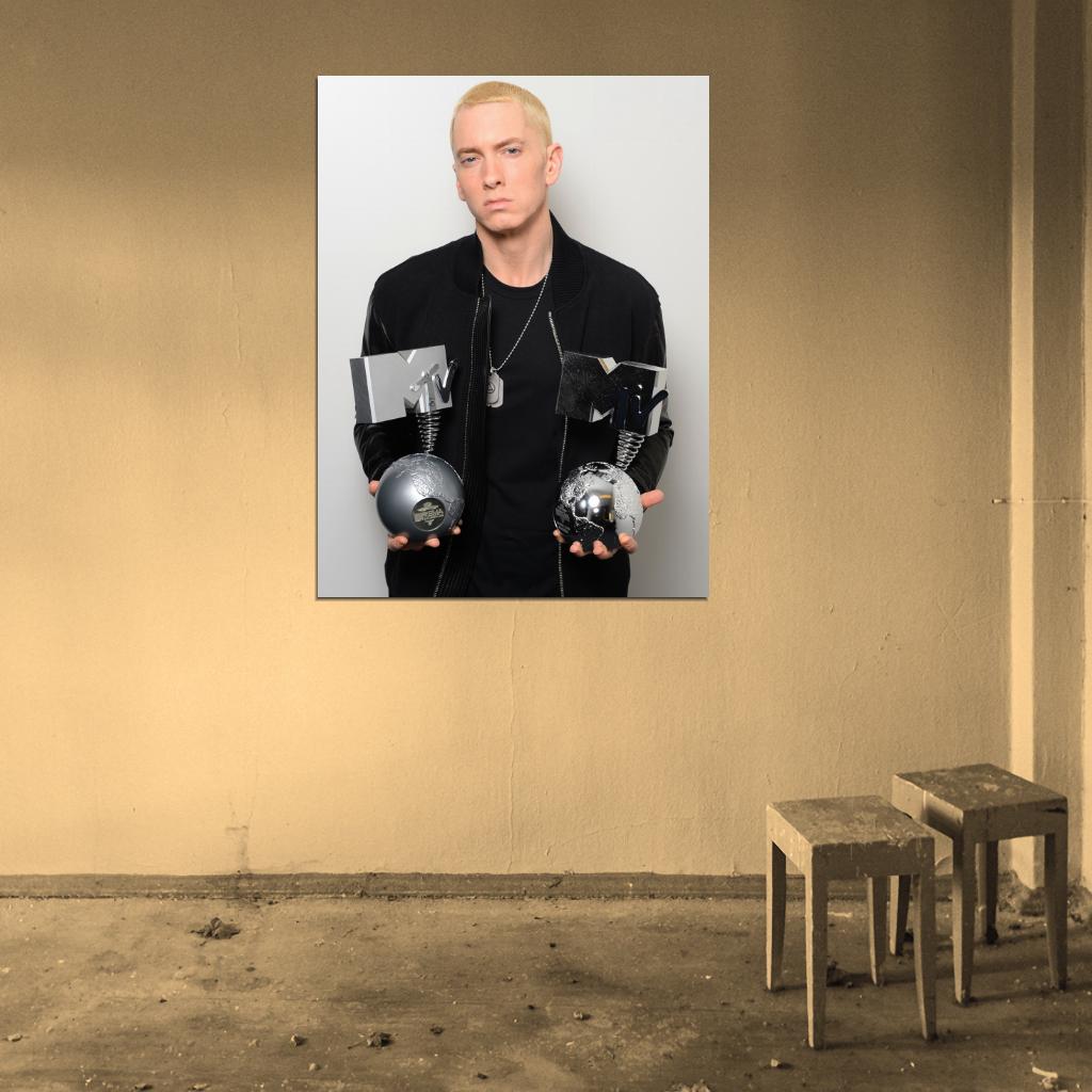 Eminem Music Awards Hip Hop Singer Rapper Music Art Wall Art Print Poster