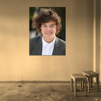 Harry Styles Smile Portrait Pop Singer Music Art Wall Art Print Poster