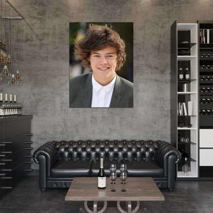 Harry Styles Smile Portrait Pop Singer Music Art Wall Art Print Poster