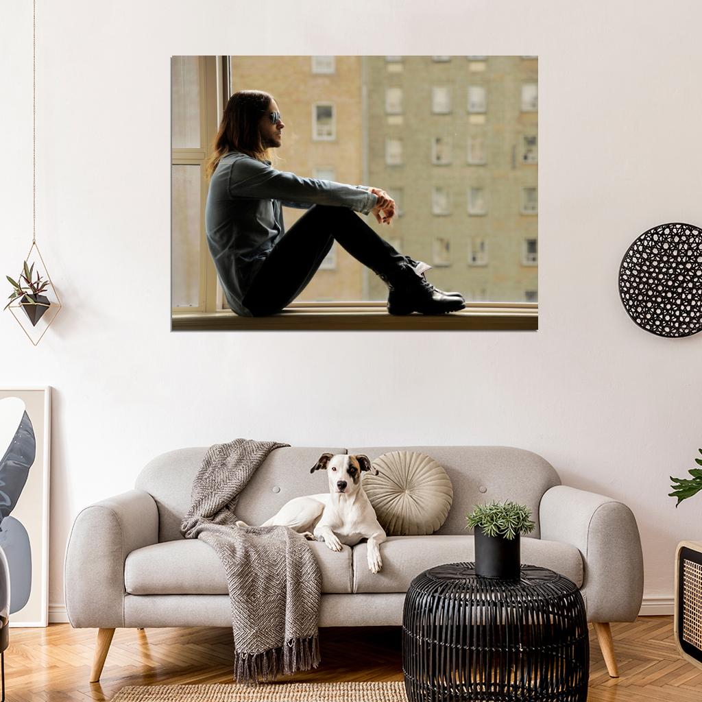 Jared Leto Window Rock Singer Actor Music Art Wall Art Print Poster