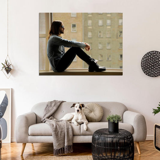 Jared Leto Window Rock Singer Actor Music Art Wall Art Print Poster