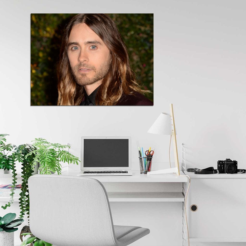 Jared Leto Beauty Eyes Portrait Rock Singer Music Art Wall Art Print Poster
