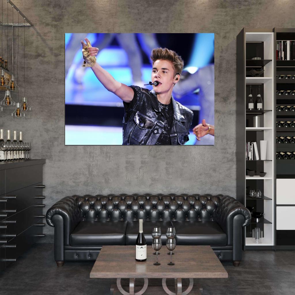 Justin Bieber Pop Singer Music Art Wall Art Print Poster