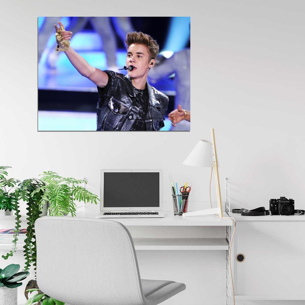 Justin Bieber Pop Singer Music Art Wall Art Print Poster