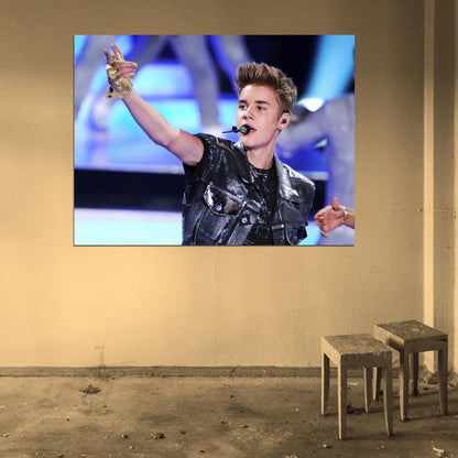 Justin Bieber Pop Singer Music Art Wall Art Print Poster