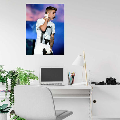 Justin Bieber Pop Singer Music Art Wall Art Print Poster