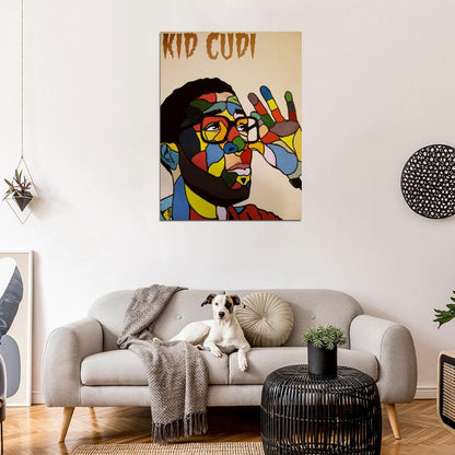 Kid Cudi Painting Art Hip Hop Singer Music Art Wall Art Print Poster