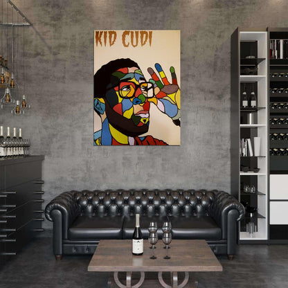 Kid Cudi Painting Art Hip Hop Singer Music Art Wall Art Print Poster