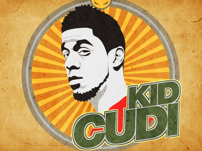 Kid Cudi Painting Vintage Art Hip Hop Singer Music Art Wall Art Print Poster