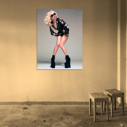 Lady Gaga Sexy Legs Sunglass Pop Singer Music Art Wall Art Print Poster