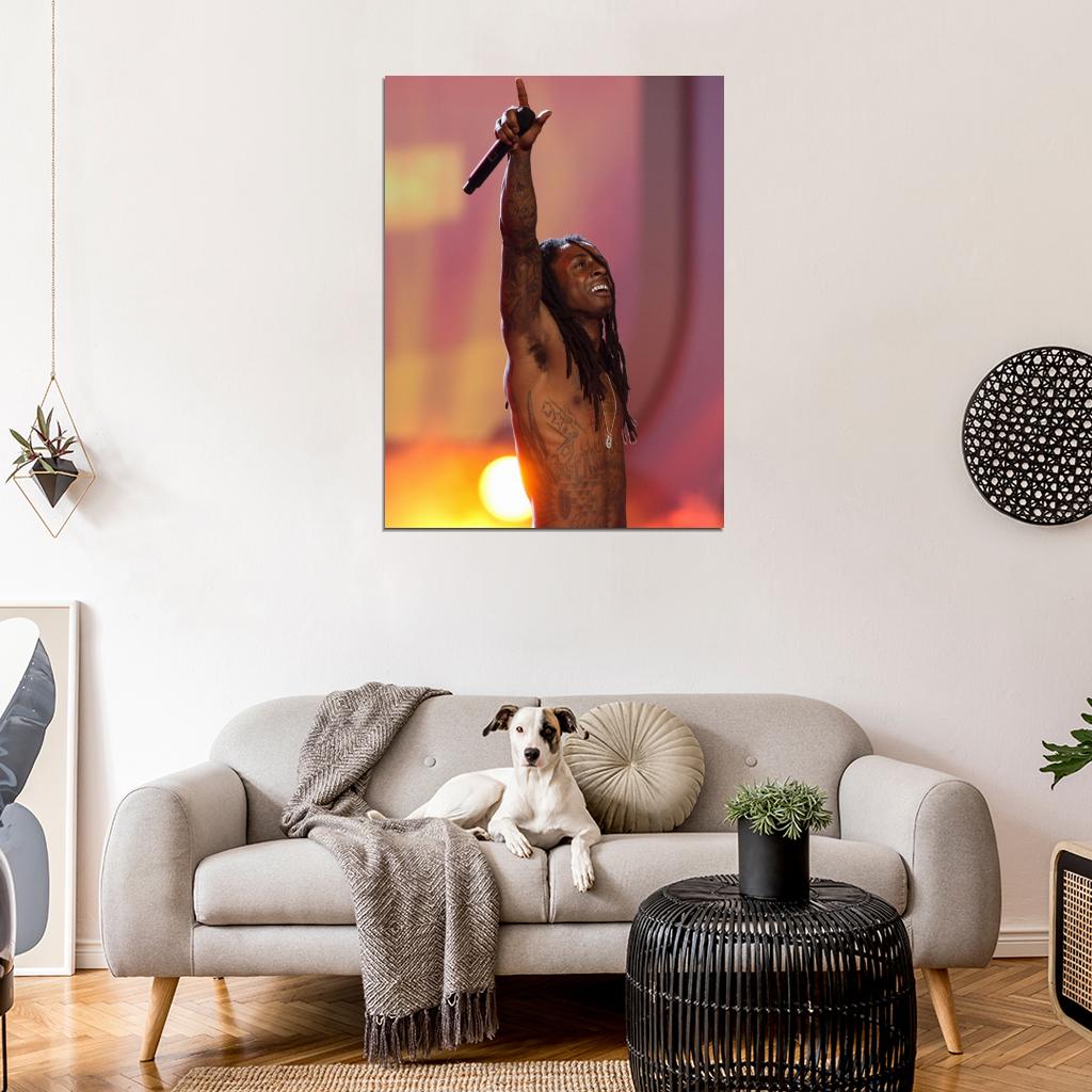 Lil Wayne Tattoo Body Hip Hop Singer Music Art Wall Art Print Poster