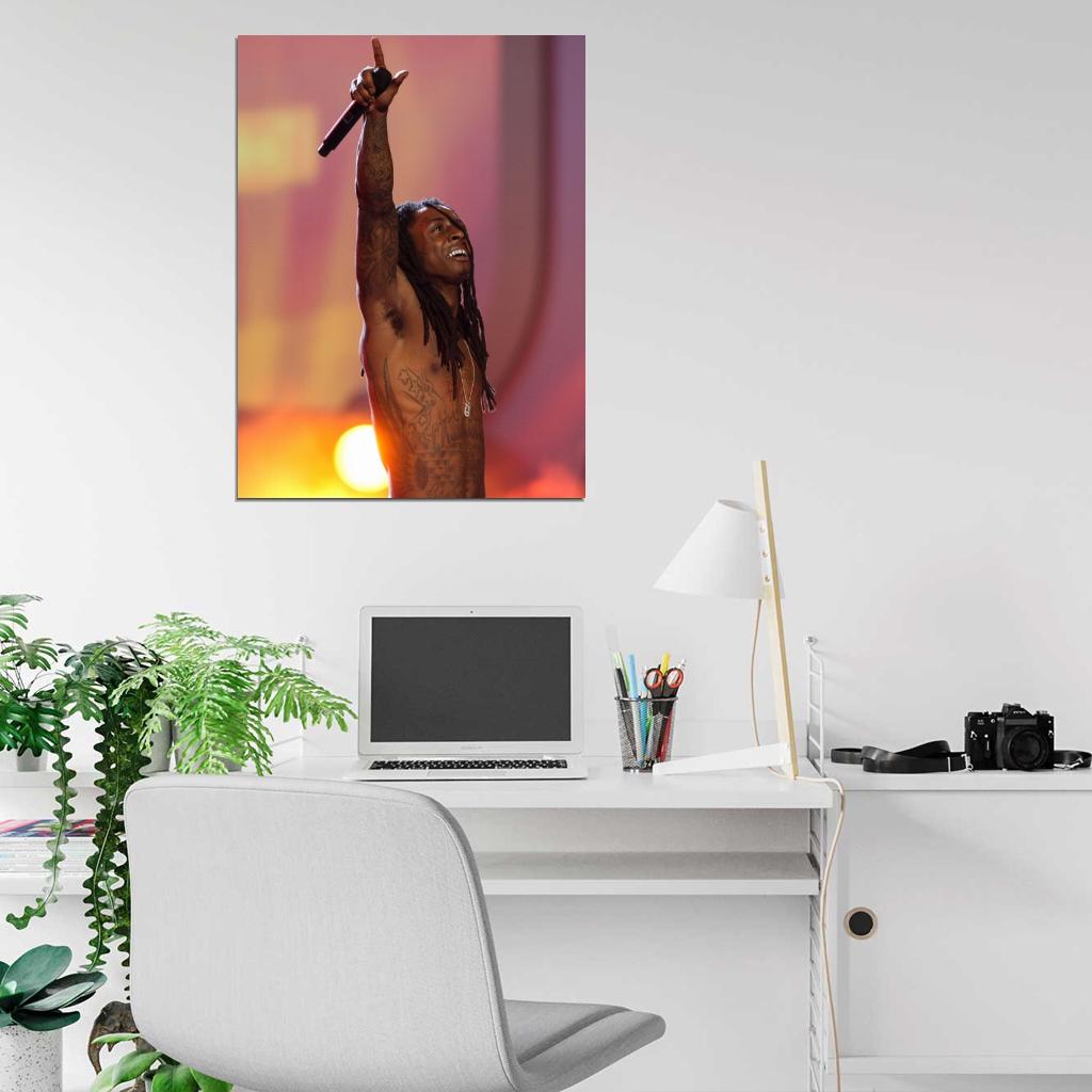 Lil Wayne Tattoo Body Hip Hop Singer Music Art Wall Art Print Poster