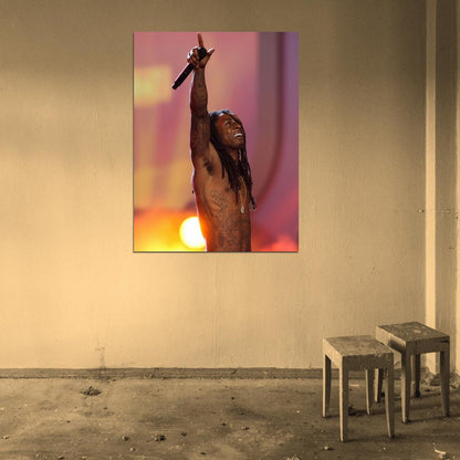 Lil Wayne Tattoo Body Hip Hop Singer Music Art Wall Art Print Poster