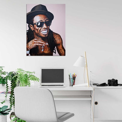 Lil Wayne Painting Art Hip Hop Rapper Singer Music Art Wall Art Print Poster