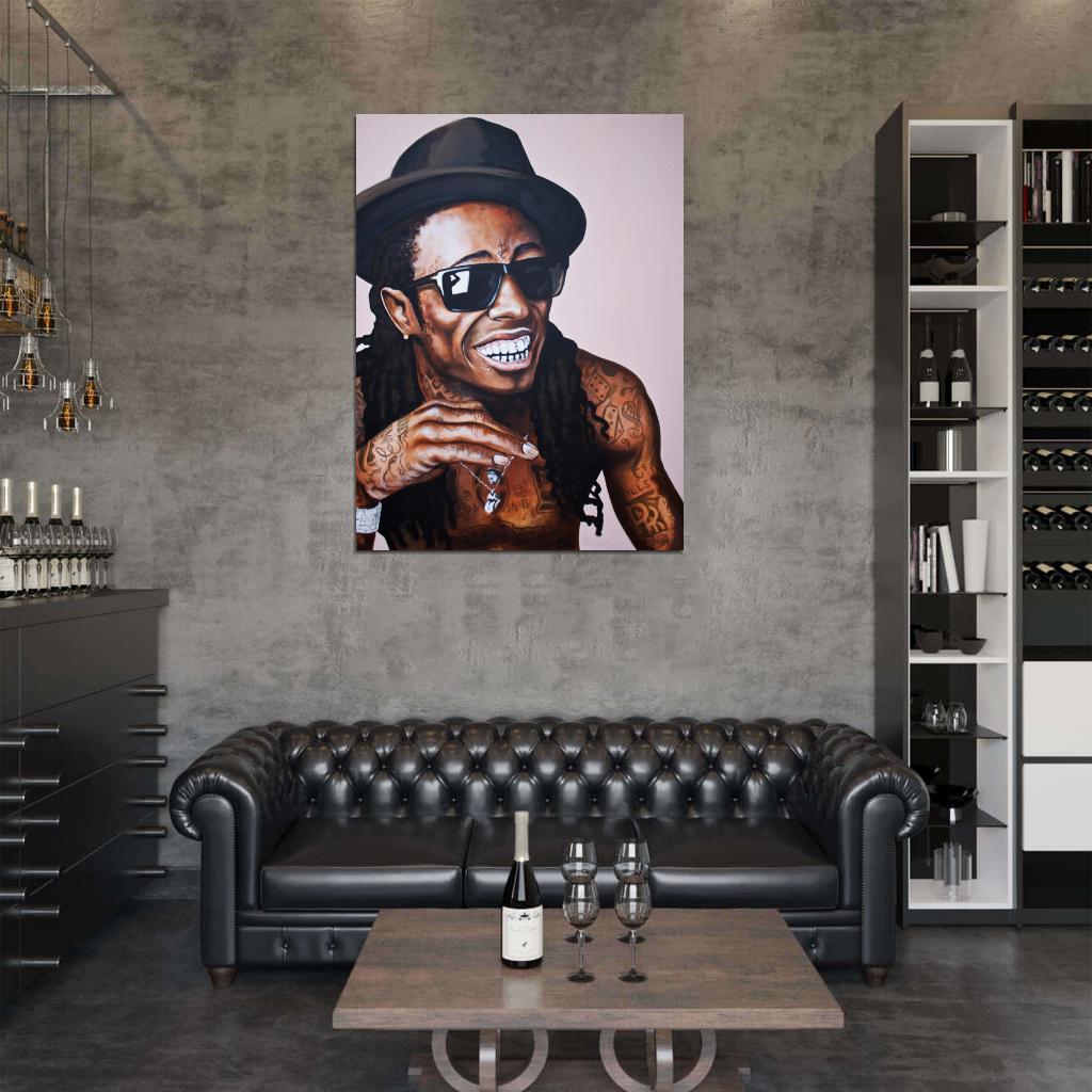Lil Wayne Painting Art Hip Hop Rapper Singer Music Art Wall Art Print Poster