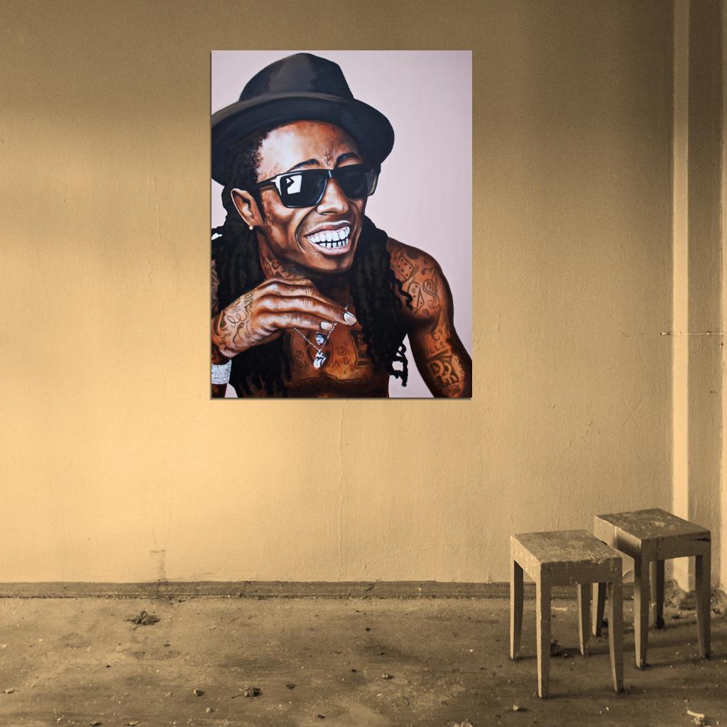 Lil Wayne Painting Art Hip Hop Rapper Singer Music Art Wall Art Print Poster