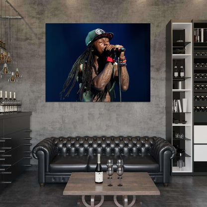 Lil Wayne Hip Hop Singer Music Art Wall Art Print Poster