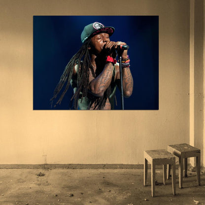 Lil Wayne Hip Hop Singer Music Art Wall Art Print Poster