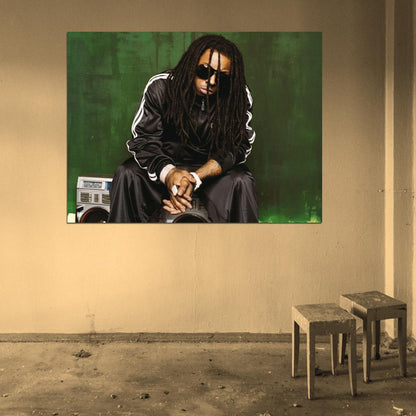 Lil Wayne Dreads Hip Hop Singer Music Art Wall Art Print Poster
