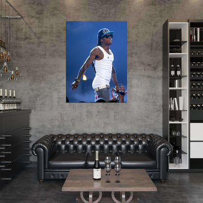 Lil Wayne Hip Hop Singer Rapper Music Art Wall Art Print Poster