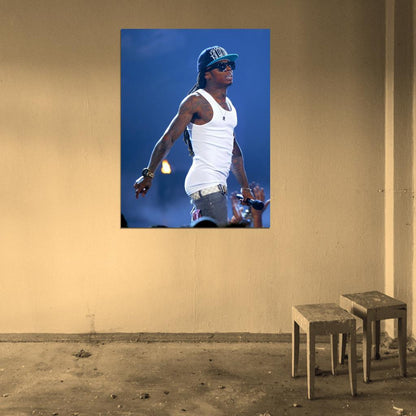 Lil Wayne Hip Hop Singer Rapper Music Art Wall Art Print Poster