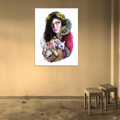 Lorde Painting Art Indie Pop Singer Music Art Wall Art Print Poster