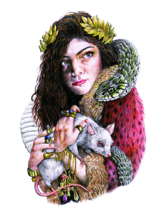 Lorde Painting Art Indie Pop Singer Music Art Wall Art Print Poster