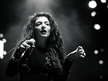 Lorde Pop Singer BW Music Art Wall Art Print Poster