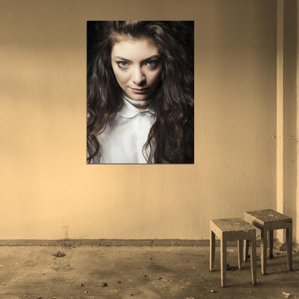 Lorde Beauty Portrait Indie Pop Singer Music Art Wall Art Print Poster
