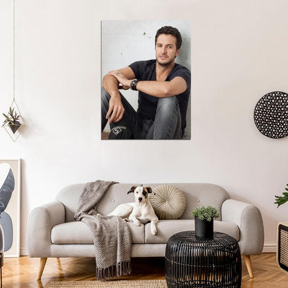 Luke Bryan Country Pop Singer Music Art Wall Art Print Poster