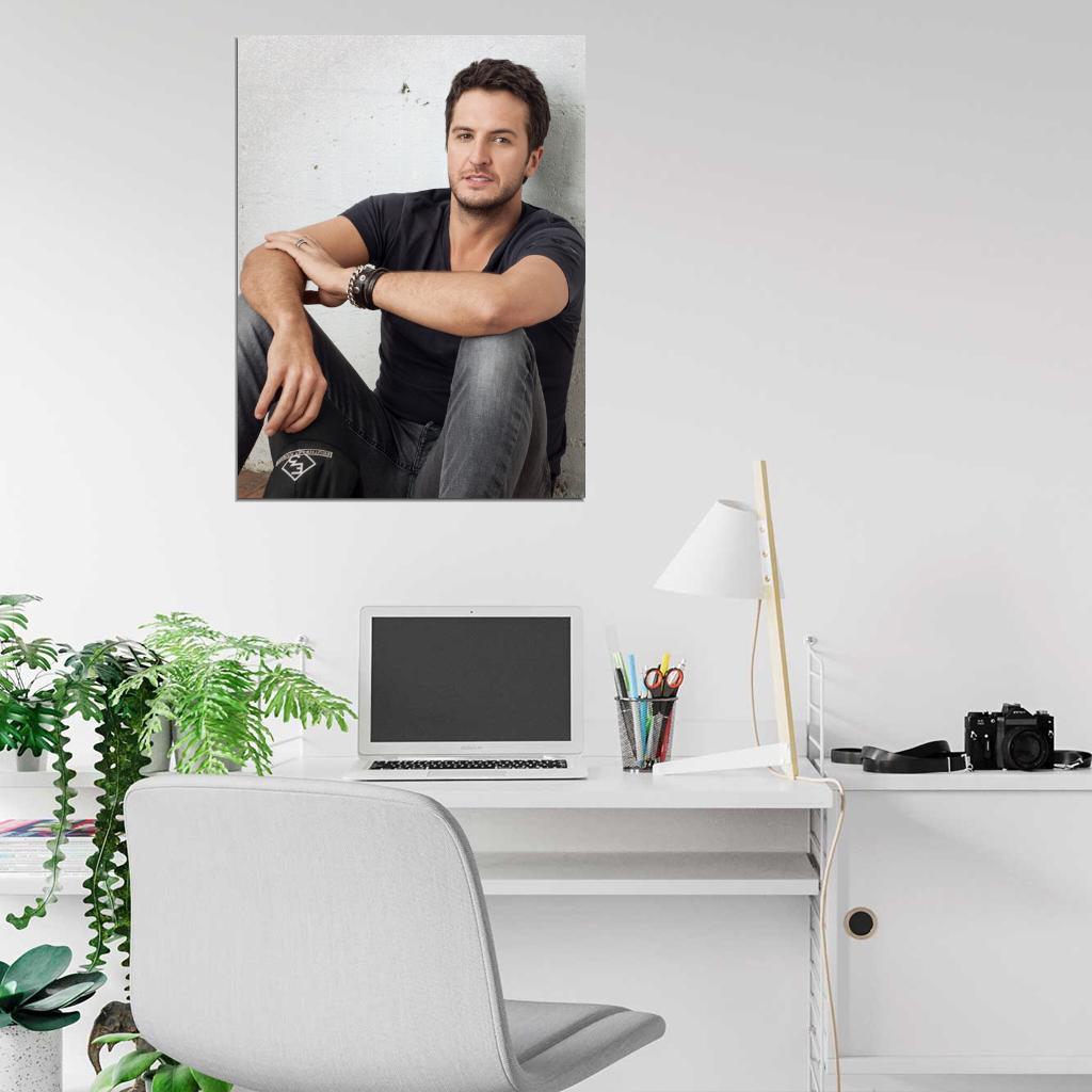 Luke Bryan Country Pop Singer Music Art Wall Art Print Poster