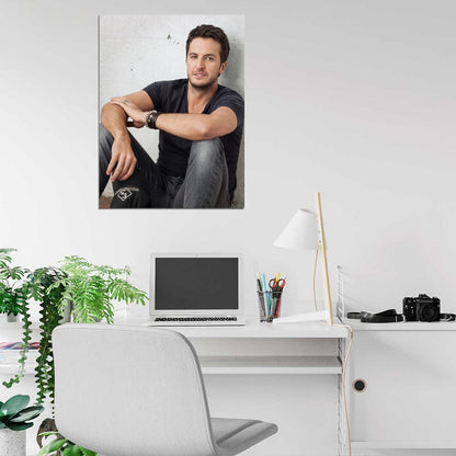 Luke Bryan Country Pop Singer Music Art Wall Art Print Poster